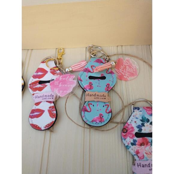 Lipstick, Chapstick Keychain holder with Motivational message.  Price is per*** - Picture 4 of 9